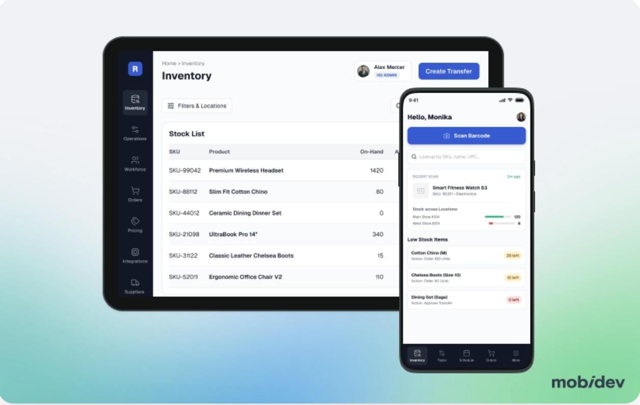 Turning Client-Led Vibe Coding Into a Governed AI SDLC Process for a Legacy Retail Operations Platform case study image 1 for MobiDev