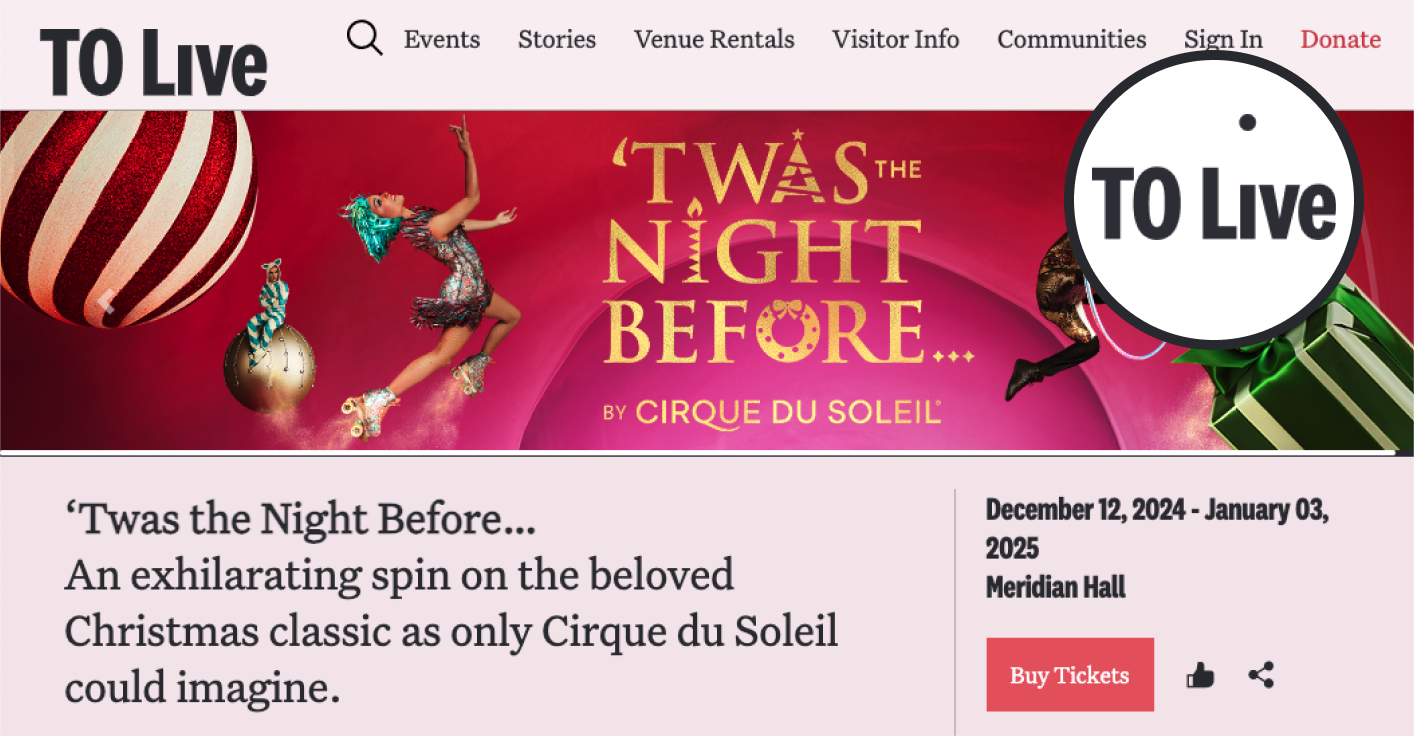 Events and Entertainment Website case study image 2 for Ollon