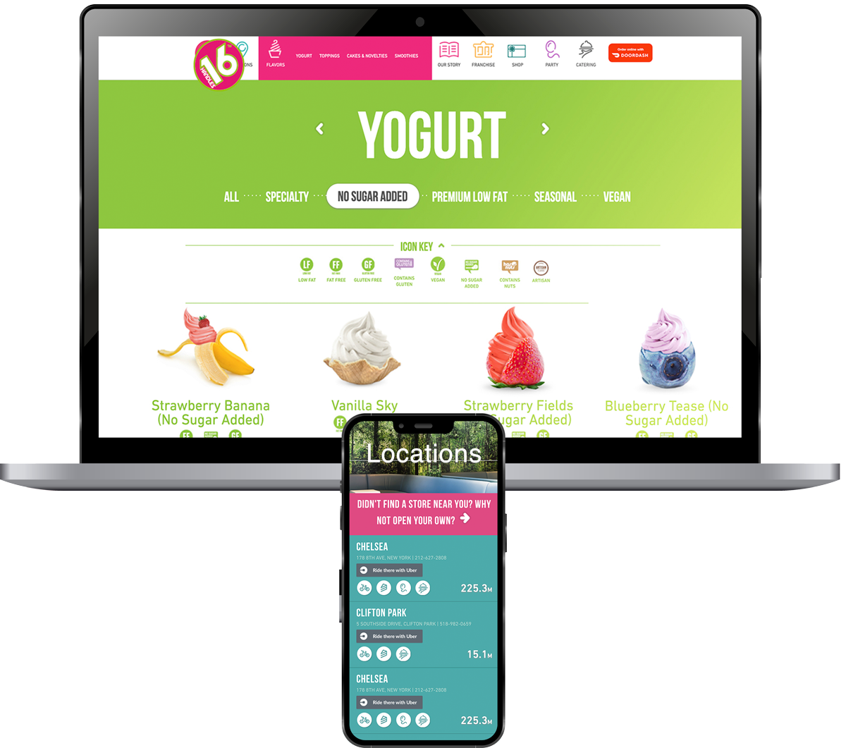 16 Handles: Geolocation-Powered Ordering for a Growing Frozen Yogurt Franchise case study image 1 for First Factory