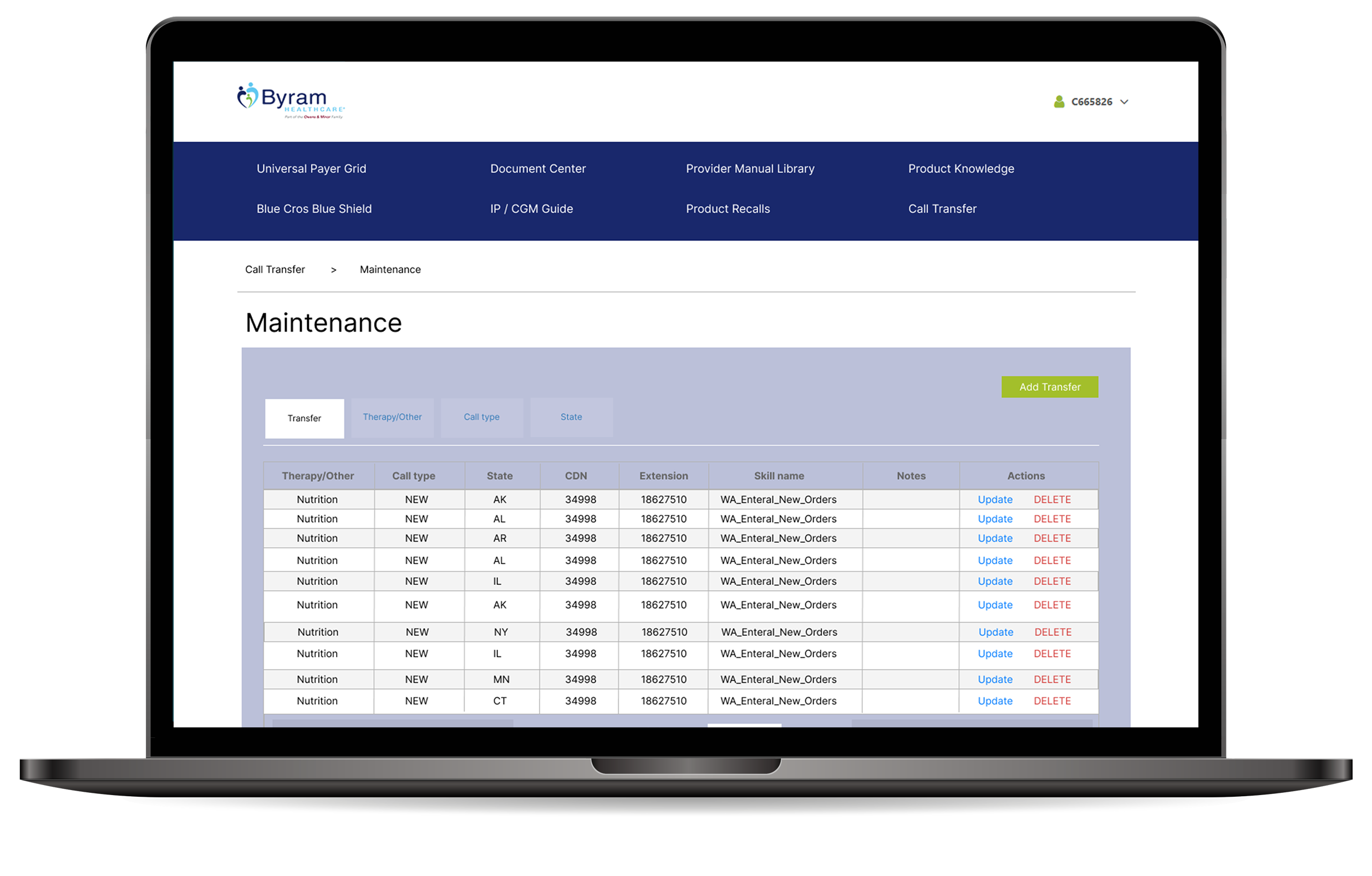 Modernizing a Legacy Front End for a National Medical Supply Leader case study image 2 for First Factory